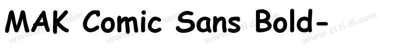 MAK Comic Sans Bold字体转换